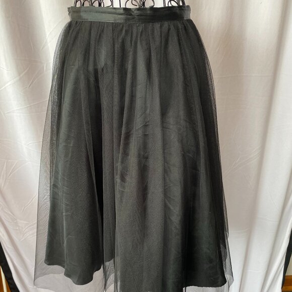 Black Marina Layered Tulle Skirt | Y2K Party / 80s Dance | Small - Picture 1 of 5
